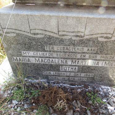 BOTHA Maria Magdalena Marthina nee HORN 1889-1957