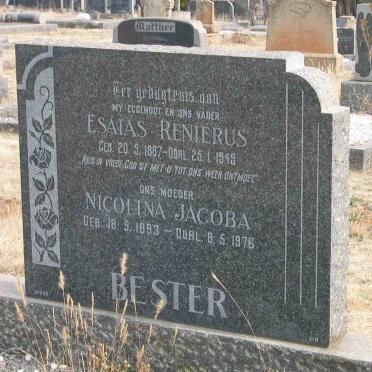 BESTER Esaias Renierus 1887-1949 &amp; Nicolina Jacoba 1893-1976