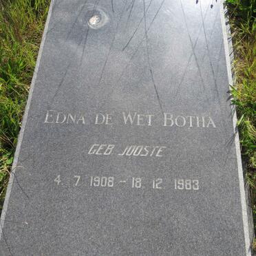 BOTHA Edna de Wet nee JOOSTE 1908-1983