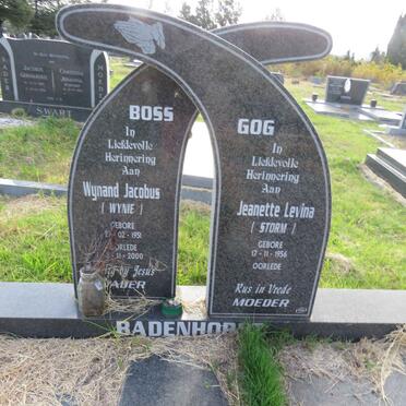 BADENHORST Wynand Jacobus 1951-2000 & Jeanette Levina STORM 1956-