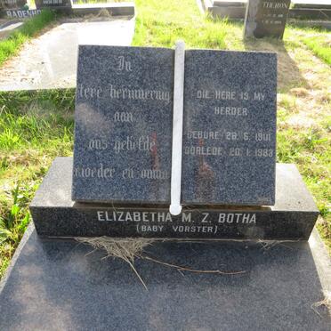 BOTHA Elizabetha M.Z. nee VORSTER 1901-1983
