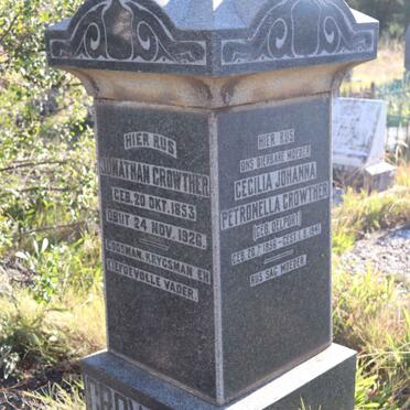 CROWTHER Jonathan 1853-1926 & Cecilia Johanna Petronella DELPORT 1856-1941