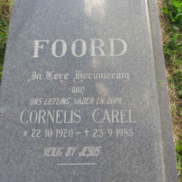 FOORD Cornelis Carel 1920-1985