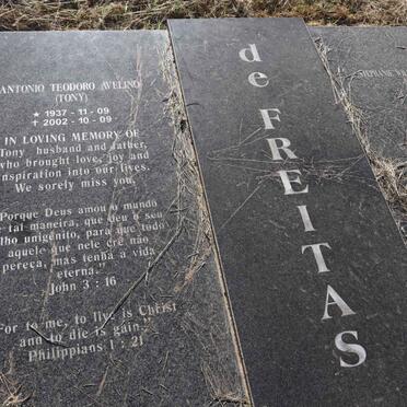 FREITAS Antonio Teodoro Welino, de 1937-2002 & Stephanie Wilhelmina Susanna