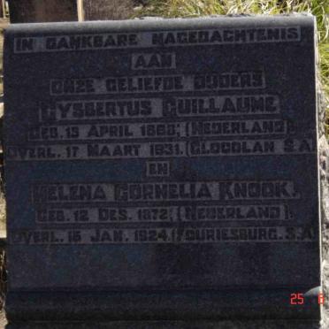 GUILLAUME Gysbertus 1866-1931 &amp; Helena Cornelia KNOOK 1872-1924