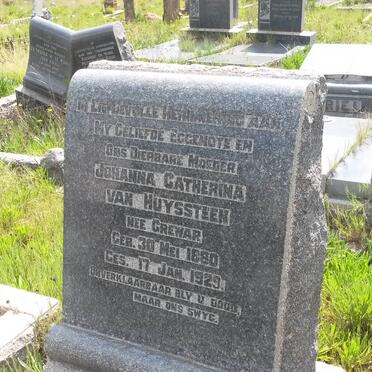 HUYSSTEEN Johanna Catherina, van nee GREWAR 1880-1929