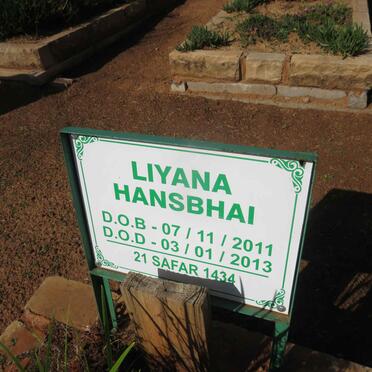 HANSBHAI Liyana 2011-2013