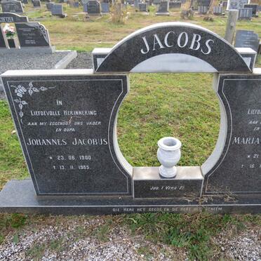 JACOBS Johannes Jacobus 1900-1985 & Maria Elizabeth 1898-1989