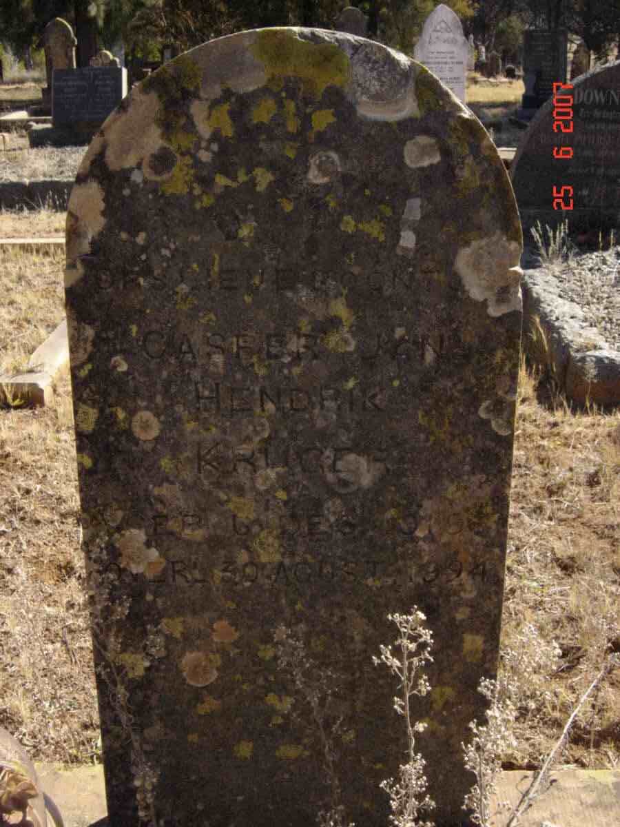 KRUGER Casper Jan Hendrik 186?-1894