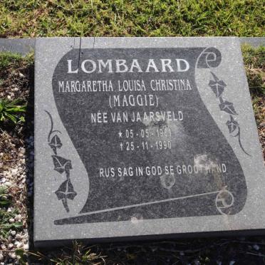 LOMBAARD Margaretha Louisa Christina nee VAN JAARSVELD 1961-1990