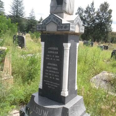 LOUW Jacobus Adriaan 1868-1951 &amp; Johanna Marthina OBERHOLZER 1873-1963