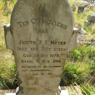 MEYER Judith J.S. nee VAN HUYSTEEN 1876-1918