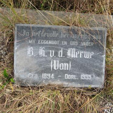 MERWE B.H., v.d. 1894-1955