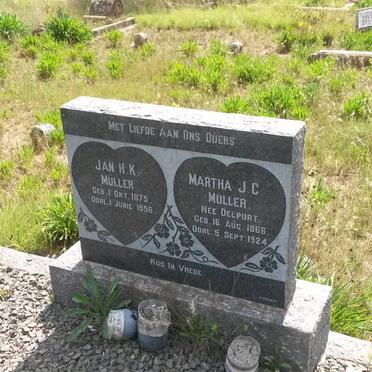 MULLER Jan H.K. 1875-1956 &amp; Martha J.C. DELPORT 1866-1924