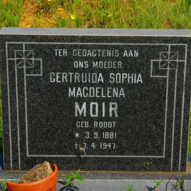 MOIR Gertruida Sophia Magdalena nee ROODT 1881-1947