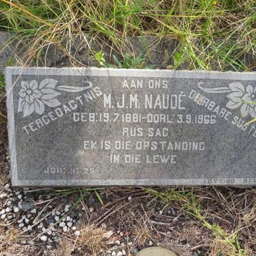NAUDE M.J.M. 1881-1966