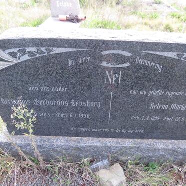 NEL Hermanus Gerhardus Rensburg 1903-1956 & Helena Maria DU TOIT 1909-1953 _1