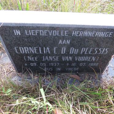 PLESSIS Cornelia C.D., du nee JANSE VAN VUUREN 1937-1996