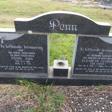 PENN Frank John 1910-1986 & Elizabeth Getruida VENTER 1912-1976