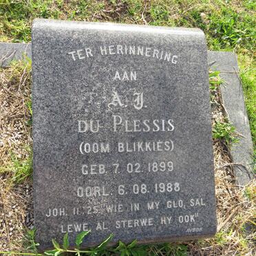 PLESSIS A.J., du 1899-1988