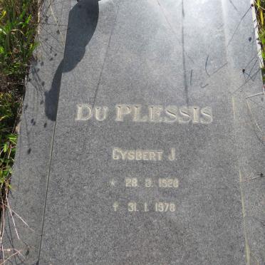 PLESSIS Gysbert J., du 1920-1978