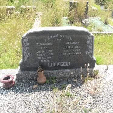 ROODMAN Benjamin Izak 1912-1961 &amp; Johanna Dorothea 1926-1999