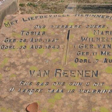 REENEN Tobias, van 1857-1943 &amp; Maria Wilhelmina VAN ZYL 1864-1950