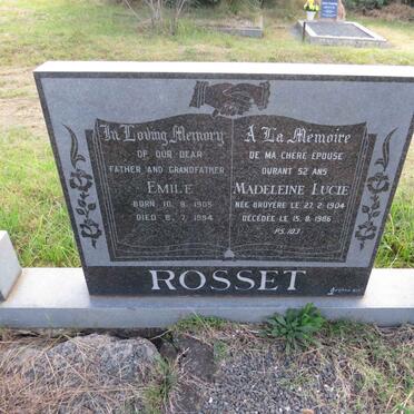 ROSSET Emile 1905-1994 & Madeleine Lucie BRUYERE 1904-1986