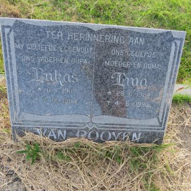 ROOYEN Lukas, van 1912-1984 & Lina 1924-1990