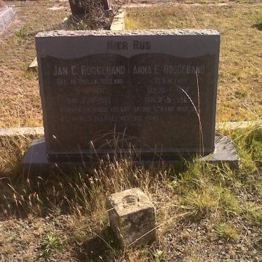 ROGGEBRAND Jan C. 1871-1953 &amp; Anna E. NEZAR 1884-1967
