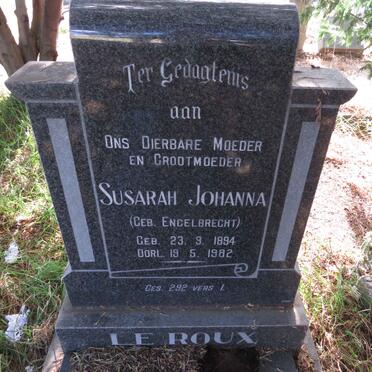 ROUX Susarah Johanna, le nee ENGELBRECHT 1894-1982