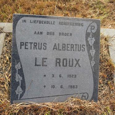ROUX Petrus Albertus, le 1923-1983