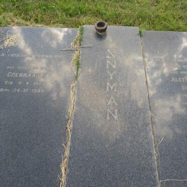 SNYMAN Coenraad F. 1920-1994 & Aletta C. COETSEE 1918-1978 _1