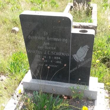 SCHOEMAN Martha J.C. 1894-1966
