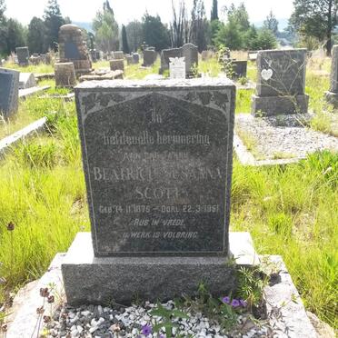 SCOTT Beatrice Susanna 1875-1951