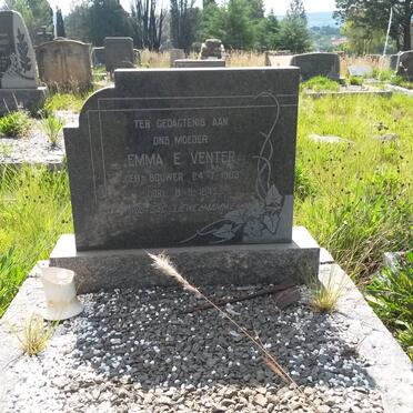 VENTER Emma E. nee BOUWER 1903-1945