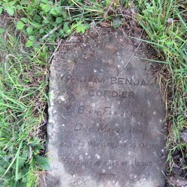 CORDIER William Benjamin 1901-1901
