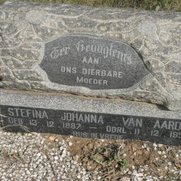 AARDT Stefina Johanna, van 1887-1957