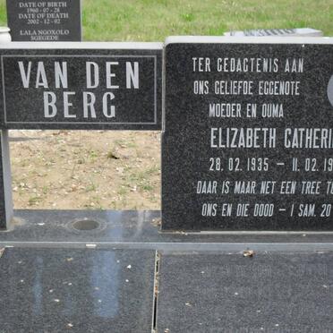 BERG Elizabeth Catherine, van den 1935-1994