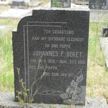 BEKET Johannes P. 1935-1965