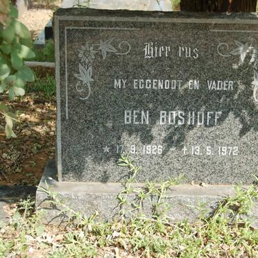 BOSHOFF Ben 1926-1972
