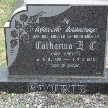 FOURIE Catharina E.C. nee DREYER 1925-1986