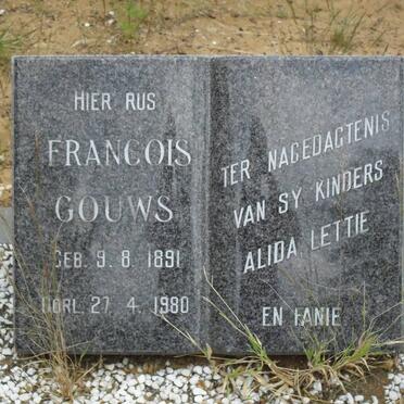 GOUWS Francois 1891-1980