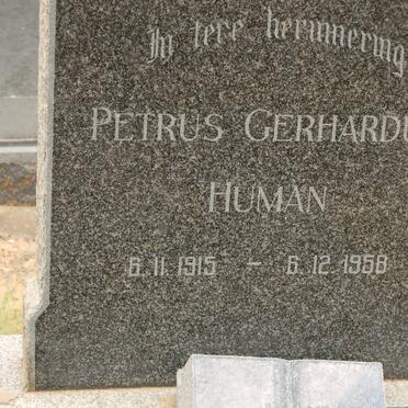 HUMAN Petrus Gerhardus 1915-1958