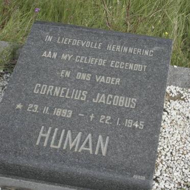 HUMAN Cornelius Jacobus 1893-1945