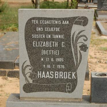 HAASBROEK Elizabeth C. 1905-1976