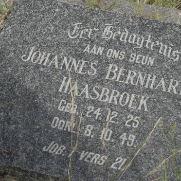 HAASBROEK Johannes Bernhardus 1925-1949