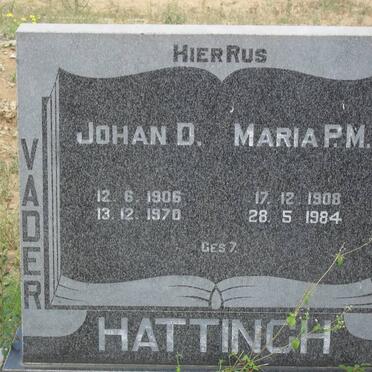 HATTINGH Johan D. 1906-1970 &amp; Maria P.M. 1908-1984