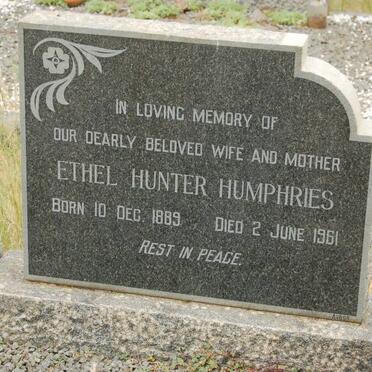 HUMPHRIES James Stewart 1885-1968 &amp; Ethel Hunter 1889-1961