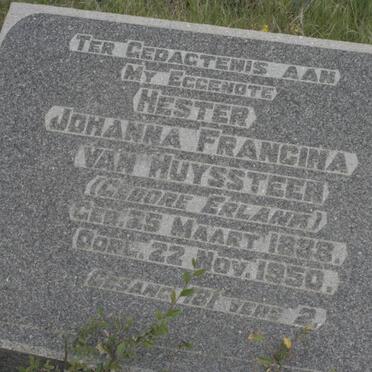 HUYSSTEEN Hester Johanna Francina nee ERLANK 1888-1950